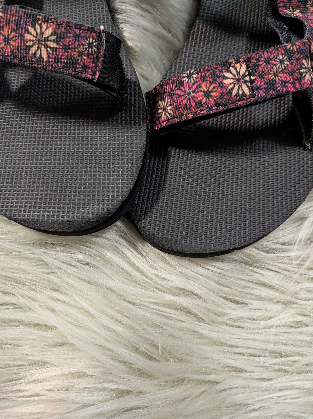 Teva Women's Floral Strap Sandal - Pink and Black - Picture 8 of 10